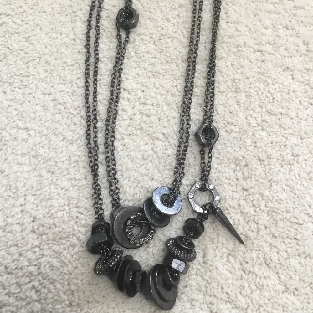 Industrial tiered necklace